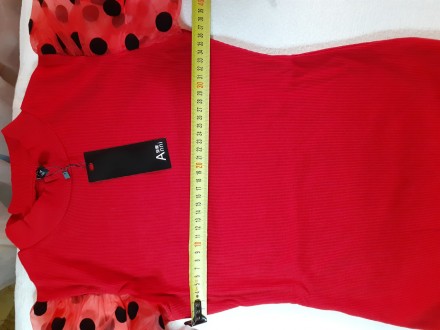 Гольф блузка нарядна рубчик червоний з довгими рукавами ліхтарик 
44 48 р єдиний. . фото 6