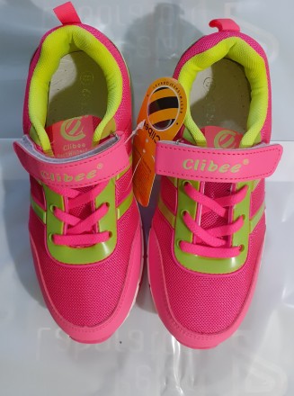 Кроссовки детские розовые для девочек подростковые Демисезонные Clibee
 На липуч. . фото 7