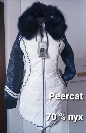Куртка пальто зимняя пуховик женская Peercat белый синий 46 48
Куртка зимняя пух. . фото 5