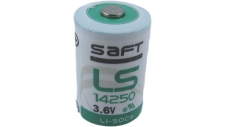  Аккумулятор литиевый SAFT LS14250 3.6V ER14250 1/2AA.. . фото 2