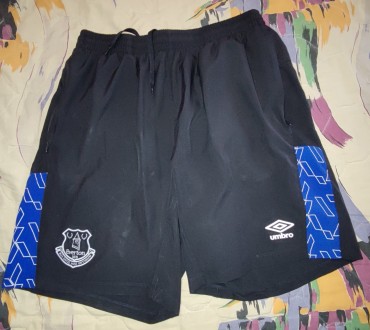 Футбольные шорты Umbro FC Everton, размер М/L, пояс 35-42см, длина-45см, два кар. . фото 2