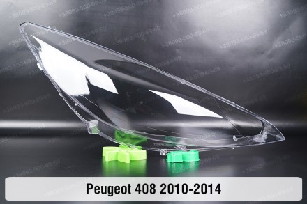 Скло на фару Peugeot 408 (2010-2014) I покоління праве.У наявності скло фар для . . фото 2