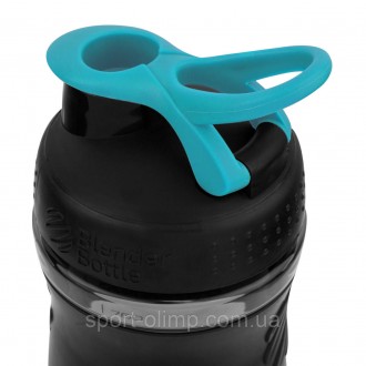 Шейкер спортивный (бутылочка) BlenderBottle SportMixer 28oz/820ml Black/Teal (Or. . фото 4