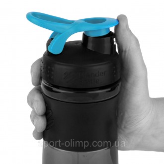 Шейкер спортивный (бутылочка) BlenderBottle SportMixer 28oz/820ml Black/Teal (Or. . фото 3