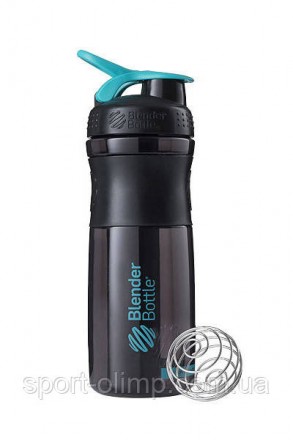 Шейкер спортивный (бутылочка) BlenderBottle SportMixer 28oz/820ml Black/Teal (Or. . фото 2