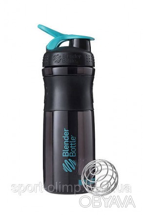 Шейкер спортивный (бутылочка) BlenderBottle SportMixer 28oz/820ml Black/Teal (Or. . фото 1