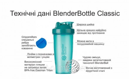 Шейкер спортивный BlenderBottle Classic 20oz/590ml White (Original)
Назначение:
. . фото 6