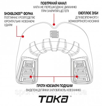 Капа боксерська MAKURA Toka доросла (вік 11+) Red (art.6017514105)
Доросла - вік. . фото 8