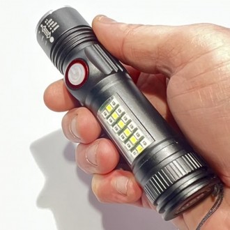 Ручной фонарик с USB подзарядкой SY-1903C-P50+SMD – это маленький и удобный ручн. . фото 4