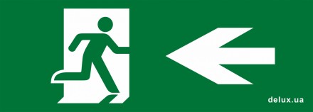 Інформаційна наліпка 119х323мм Exit Left (REL803) для авар.світильника. . фото 2