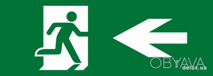 Інформаційна наліпка 119х323мм Exit Left (REL803) для авар.світильника. . фото 1