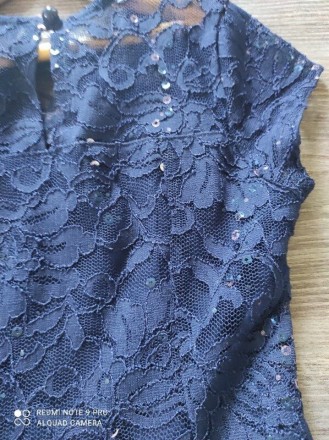 Кружевное платье River Island, 7-8 лет, есть подкладка, немного выгорели паетки,. . фото 6