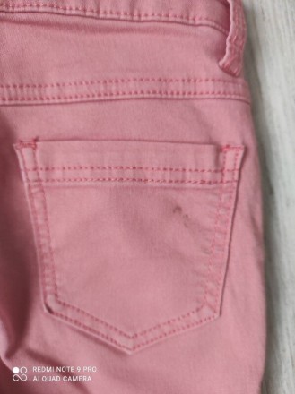 Коралловые джинсы скинни Seppala girls, размер 128, коттон, Без дефектов, на зад. . фото 5