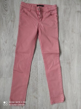 Коралловые джинсы скинни Seppala girls, размер 128, коттон, Без дефектов, на зад. . фото 2
