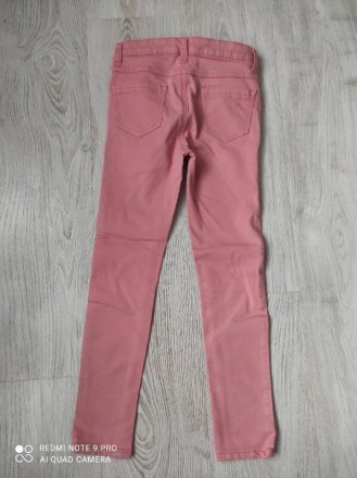 Коралловые джинсы скинни Seppala girls, размер 128, коттон, Без дефектов, на зад. . фото 3