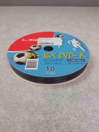 Оптичні диски Ridata DVD-R 4.7GB 10шт
Внимание! Комісійний товар. Уточнюйте наяв. . фото 6