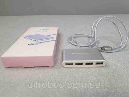 Мультипортовий адаптер Hoco HB3 USB HUB 4USB Type-C
Захист від короткого замикан. . фото 3