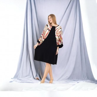 Летнее короткое штапельное платье Турция, большие размеры 60-70 Merve Moda 519 3. . фото 10