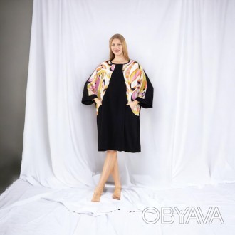 Летнее короткое штапельное платье Турция, большие размеры 58-70 Merve Moda 519 3