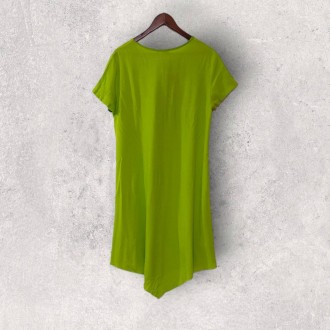 Женское штапельное платье с вышивкой на лето размер overzase 46-52 зеленое, оран. . фото 3