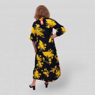 Летнее женское легкое штапельное платье, рукав 3/4, Турция, размеры 48-52, 100 %. . фото 11