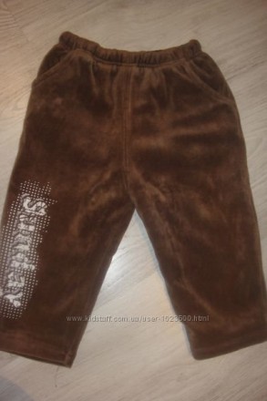 Продам утепленные штанишки на мальчика или на девочку, размер 1-1,5. Цвет шокола. . фото 2