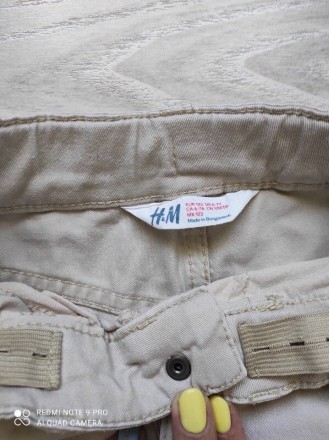 Бежевые джинсы скинни H&M, размер 6-7 лет. Без дефектов. Замеры: ПОТ 31 см. . . фото 4