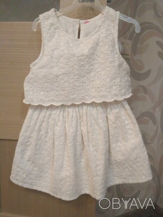 Воздушное хлопковое платье на малышку Y.D. размер указан 2-3 года, в идеальном с. . фото 1