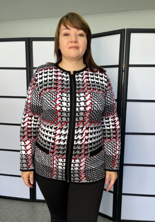 Тёплая женская кофта-кардиган на молнии купить Украина
Женская кофта вязаная бол. . фото 7