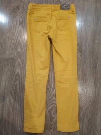Модные горчичные джинсы-скинни Basics Orchestra, размер 7 лет, замеры: ПОТ 27 см. . фото 3