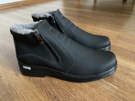 Зимние мужские ботинки черные прошитые теплые. Добротный вариант! Производитель . . фото 13
