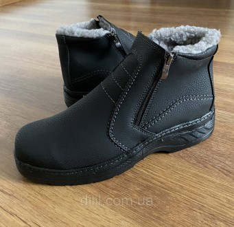 Зимние мужские ботинки черные прошитые теплые. Добротный вариант! Производитель . . фото 2