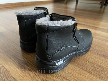 Зимние мужские ботинки черные прошитые теплые. Добротный вариант! Производитель . . фото 7
