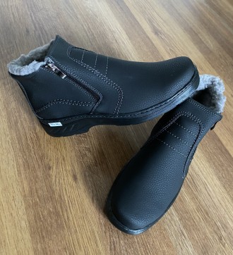 Зимние мужские ботинки черные прошитые теплые. Добротный вариант! Производитель . . фото 11