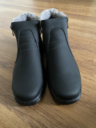 Зимние мужские ботинки черные прошитые теплые. Добротный вариант! Производитель . . фото 14
