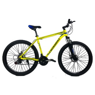 Велосипед CrossBike 27.5" Leader Рама-19.5" neon yellow. Дніпро. фото 1 Велосипед CrossBike 27.5" Leader Рама-19.5" neon yellow. Дніпро. фото 1