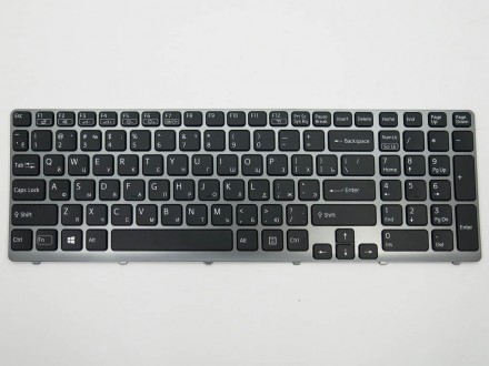 Новая клавиатура для ноутбука SONY SVE15, SVE17, E15, E17
 черного цвета, с rus . . фото 2