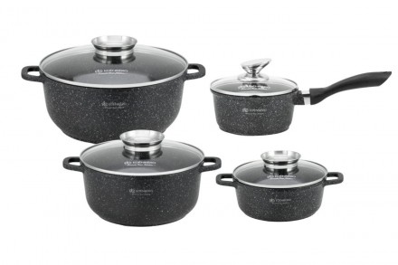Набор кастрюль Edenberg с мраморным антипригарным покрытием 8 предметов
Непревзо. . фото 3