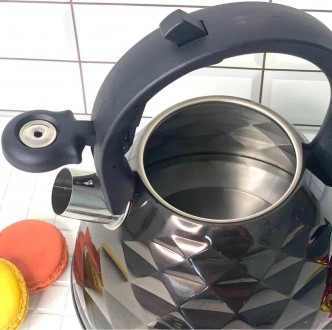  Чайник из нержавеющей стали со свистком Edenberg 3.0 л Черный
Непревзойденное к. . фото 4