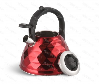 Чайник из нержавеющей стали со свистком Edenberg 3.0 л Красный
Непревзойденное . . фото 3