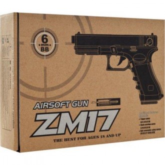 Пістолет ZM17 (ABS пластик + метал) . Стріляє пластиковими кульками 6ммм (у комп. . фото 5