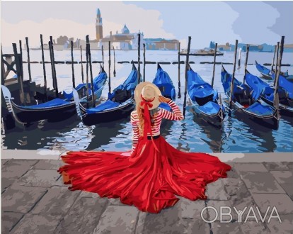GX 24895 "Девушка у причала Венеции"
Бюджетная картина на холсте без коробки. Ро. . фото 1