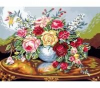 VK 085 "Троянди на різьбленому столику"
Картини на полотні. Розпис за номерами 4. . фото 3