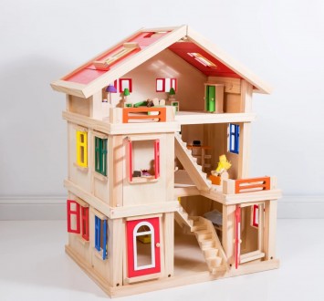 TNWX-1269 Кукольный домик мечты с мебелью 
 
Трехэтажный кукольный домик ручной . . фото 2