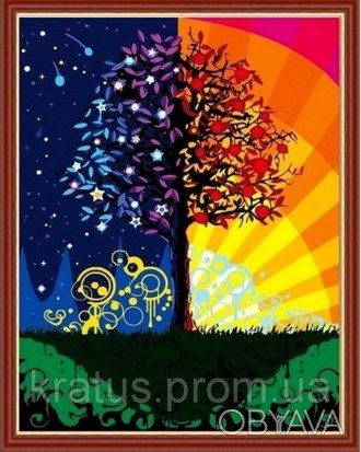 Картина по номерам на цветном холсте в рамке NBR 224 "Дерево счастья"
Набор для . . фото 1