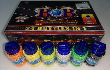 Пластикові кульки — 1 баночка 6 мм 550 шт. 
Кулі для дитячого іграшкової зброї, . . фото 3