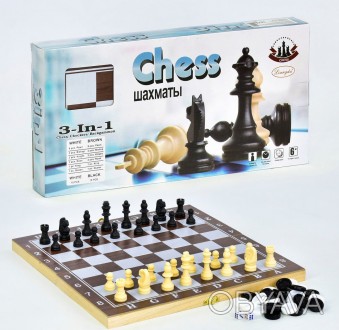 Шахи "3 в1" F 22016 Це - комплект з трьох ігор: шахи, нарди та шашки.
Гра розвив. . фото 1