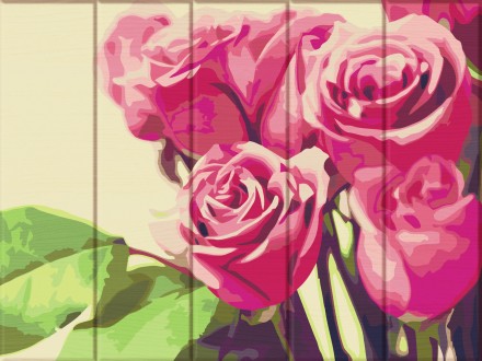 ASW 125 Рожеві троянди Картина за номерами на дереві 30х40 см у коробці
Картини . . фото 2