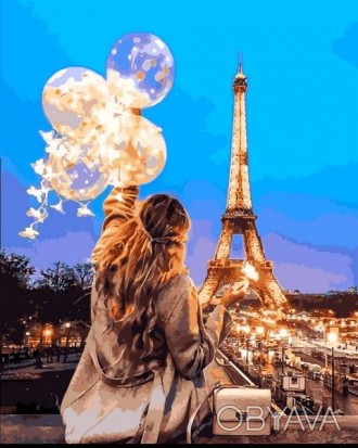 VP 1380 Воздушные шары вечернего Парижа
Картина на холсте. Роспись по номерам 40. . фото 1
