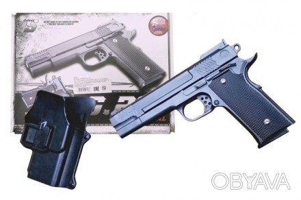G.20+ с пластиковой кобурой
Пистолет страйкбольный спринговый металлический 
с п. . фото 1